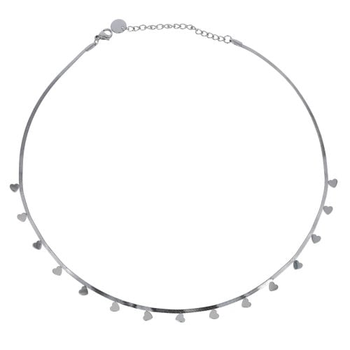 Collana snake con ciondoli cuore