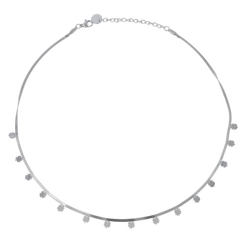 Collana snake con ciondoli quadrifogli