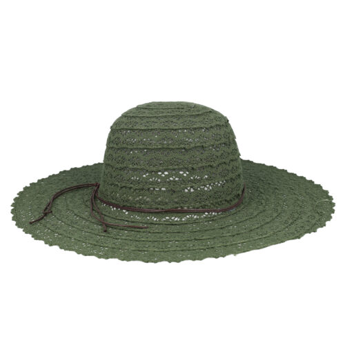 Cappello paglia traforata colore verde