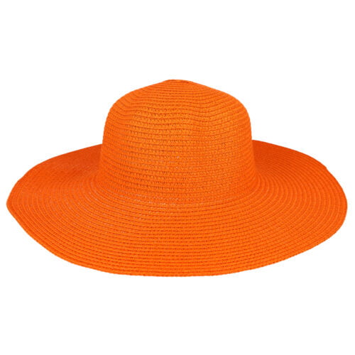 Cappello paglia da donna color orange