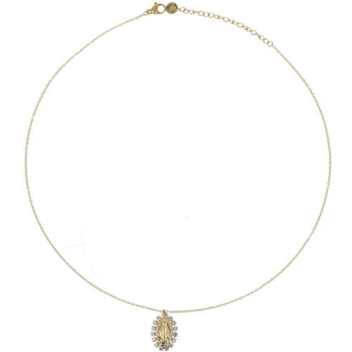 Collana acciaio con medaglietta madonnina