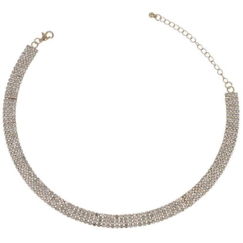 Collarino di strass a 4 fili in ottone