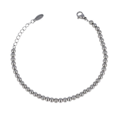 Bracciale pallini acciaio da 4 mm