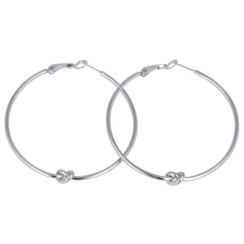 Orecchini cerchio con nodo da 50 mm