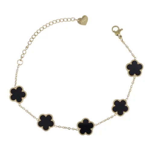 Bracciale gold con fiorellini