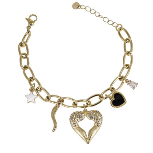 Bracciale catena cuore e stellina