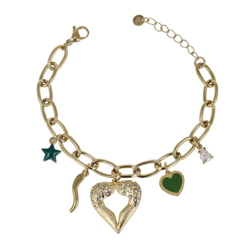 Bracciale catena cuore e stellina