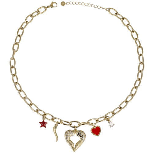Girocollo catena cuore e stellina