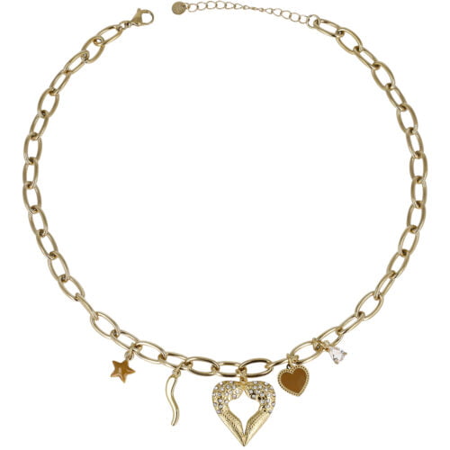 Girocollo catena cuore e stellina