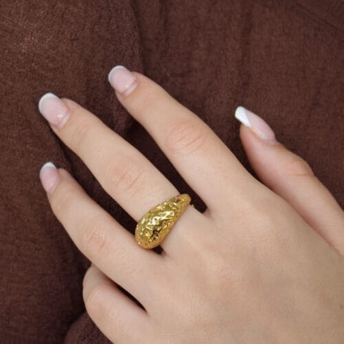 Anello donna fascia intarsiata