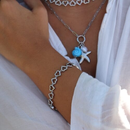 Bracciale Cuori In Catena