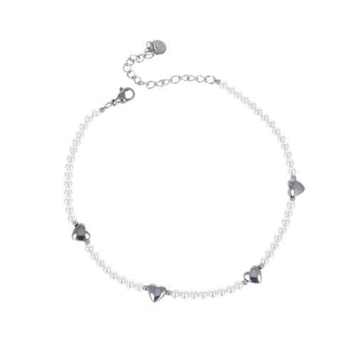 Cavigliera Cuori in Perla