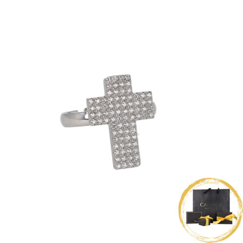 Anello Crystal Cross – Oro  Argento