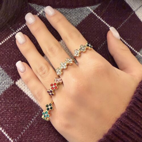 Anello Flower Gem – Fiori di Zirconi