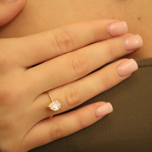 Anello Pear Minimal – Minimal Goccia