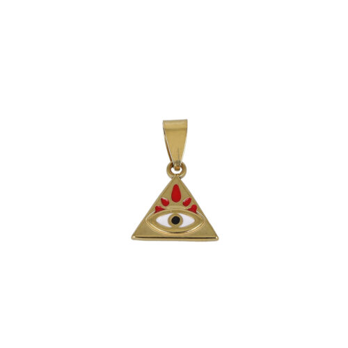 Ciondolo Occhio Mistico Triangle – Acciaio Dorato