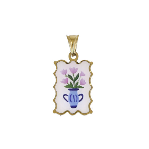 Ciondolo Tulip Vase Frame - Acciaio