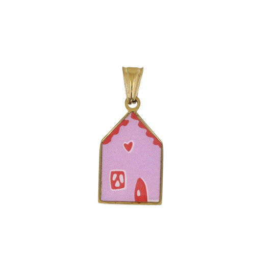 Ciondolo Sweet Home Pink - Acciaio
