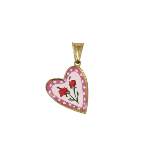 Ciondolo Blossy Pink Heart - Acciaio