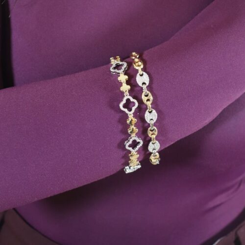 Bracciale Catena Ovali Pavé – Con Strass