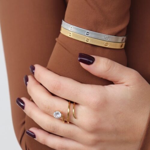 Bracciale Love Icon Bangle - In Acciaio