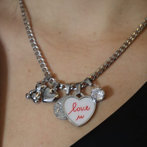 Collana Love Charms - Ciondoli Acciaio