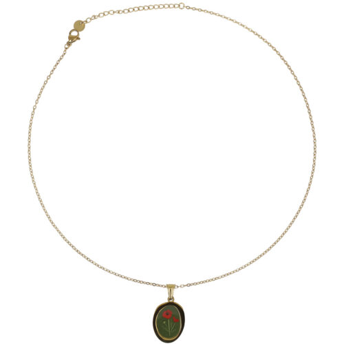 Collana Papaveri - Acciaio finitura Gold