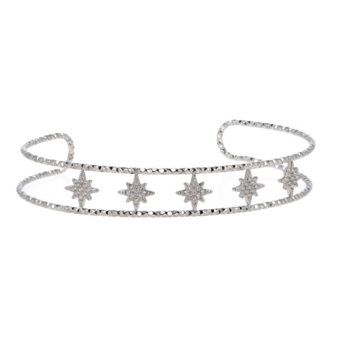 Bracciale Celestial Star Rigido - Con Zirconi in Acciaio