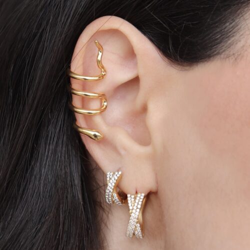 Earcuff Serpent Glow - Acciaio