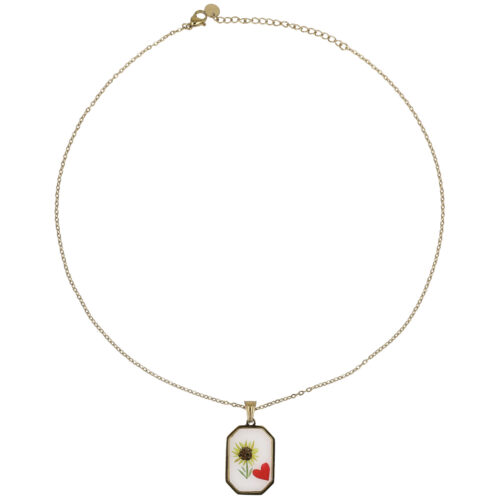 Collana “Sole & Cuore” – Ciondolo Artistico Floreale