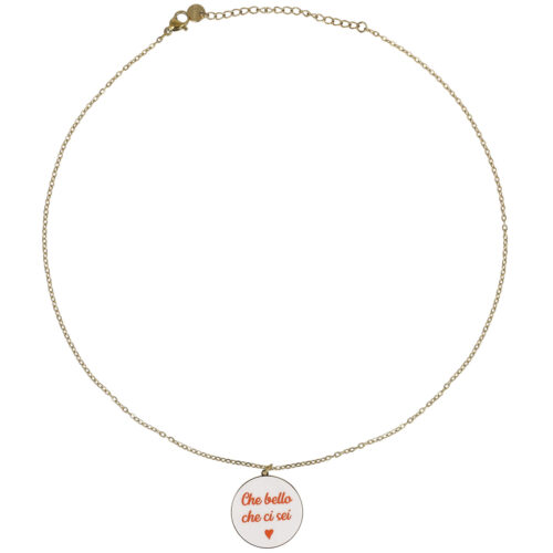Collana Messaggio “Che Bello Che Ci Sei” – Ciondolo Tondo