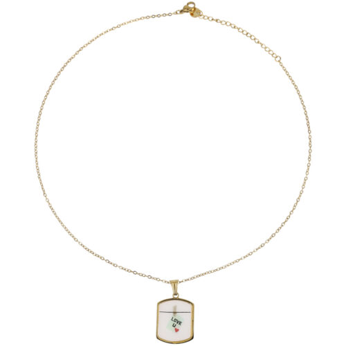 Collana Love Message - Acciaio Dorato