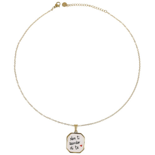 Collana Non Ti Scordar Di Te - Acciaio Dorato