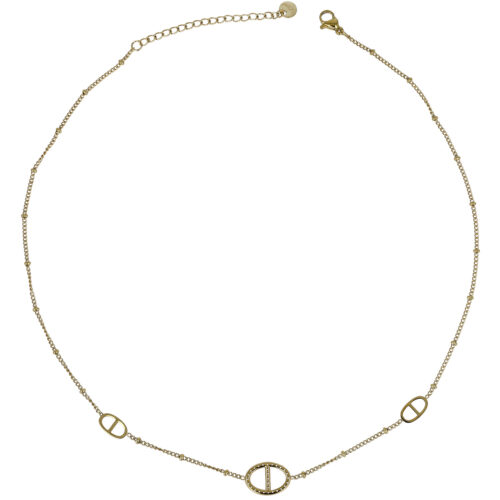 Collana Equilibrio Dorato - Acciaio