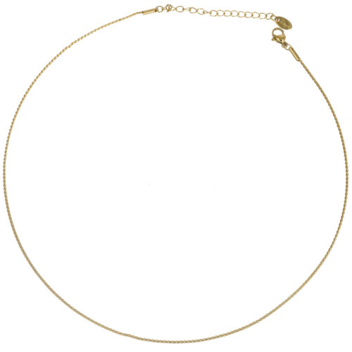 Collana Essential Chain 1 mm - Acciaio Dorato