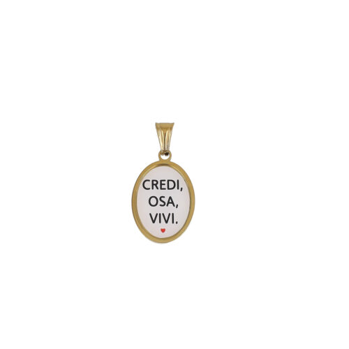 Ciondolo “Credi, Osa, Vivi” - Acciaio