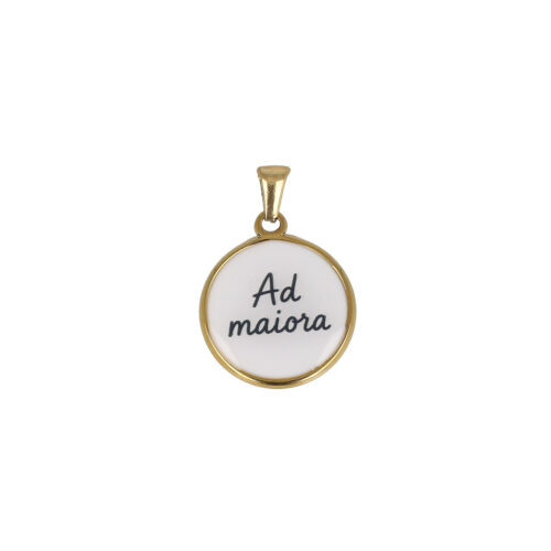 Ciondolo Ad Maiora in Acciaio Dorato