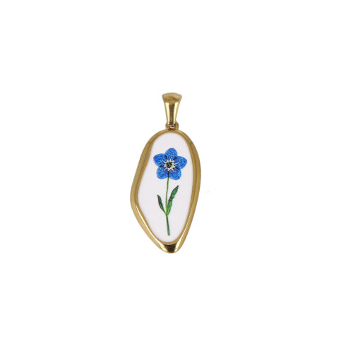 Ciondolo "Blue Blossom" – Charm Fiore Blu