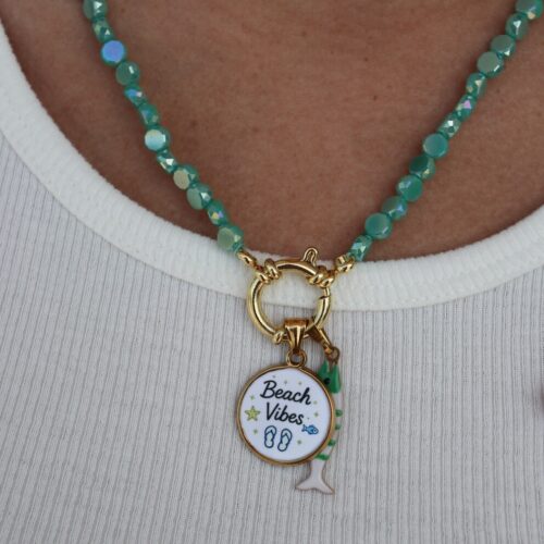 Ciondolo "Beach Vibes" – Medaglia Smaltata