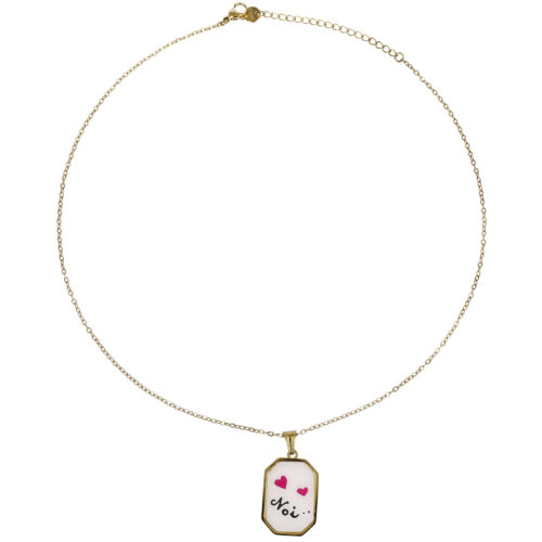 Collana Ciondolo con Scritta “Noi” - Acciaio
