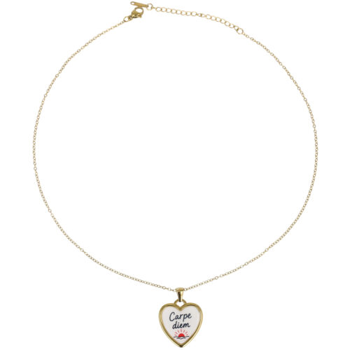 Collana “Carpe Diem” Cuore in Acciaio