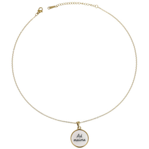 Collana “Ad Maiora” in Acciaio Dorato