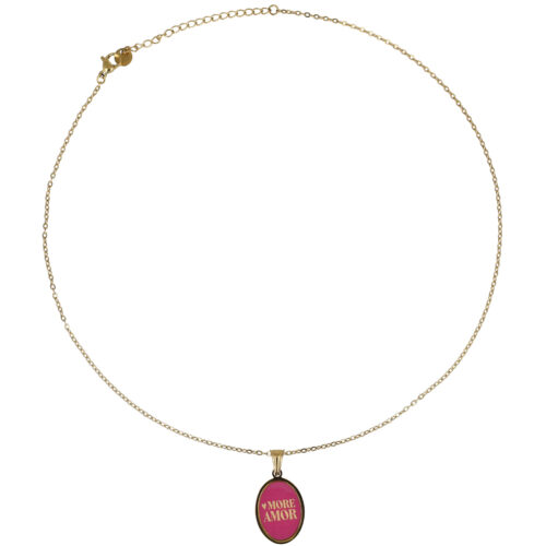Collana “More Amor” in Acciaio Dorato