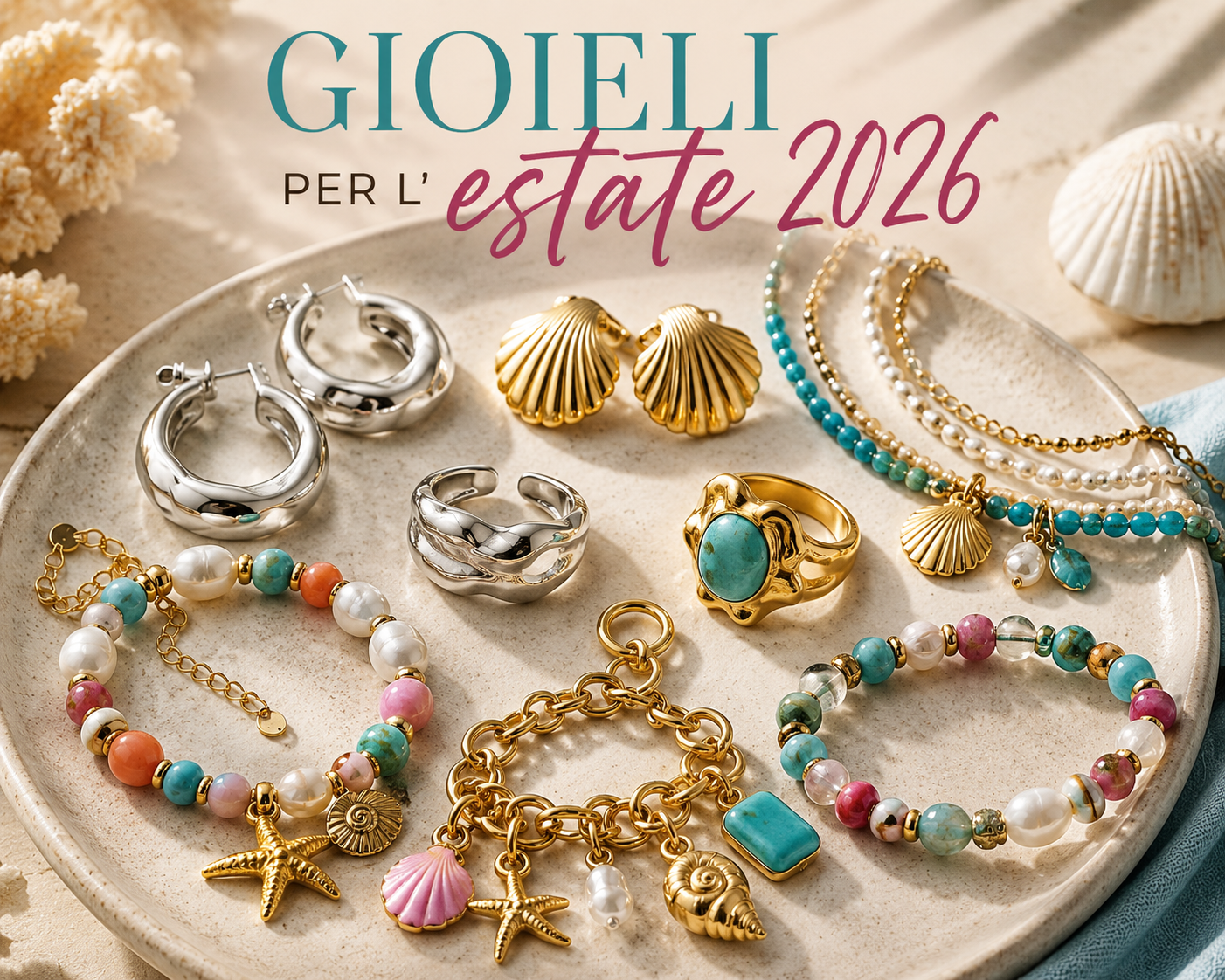 Gioielli per l’estate 2026 colori, forme e dettagli da scegliere