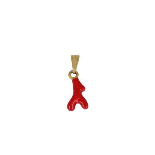 Ciondolo Corallo Rosso  – Acciaio
