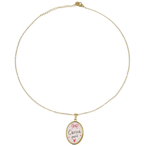 Collana Carina Però in Acciaio Dorato