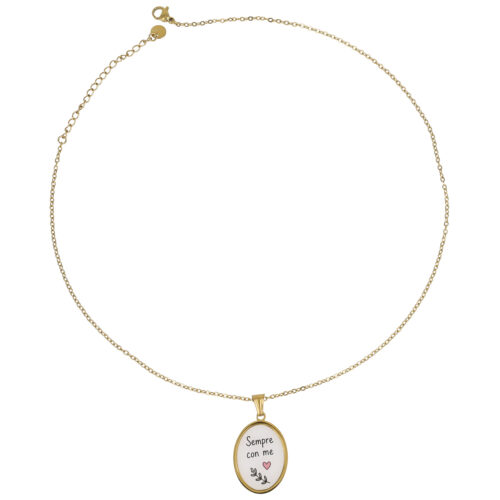 Collana Sempre con Me in Acciaio Dorato