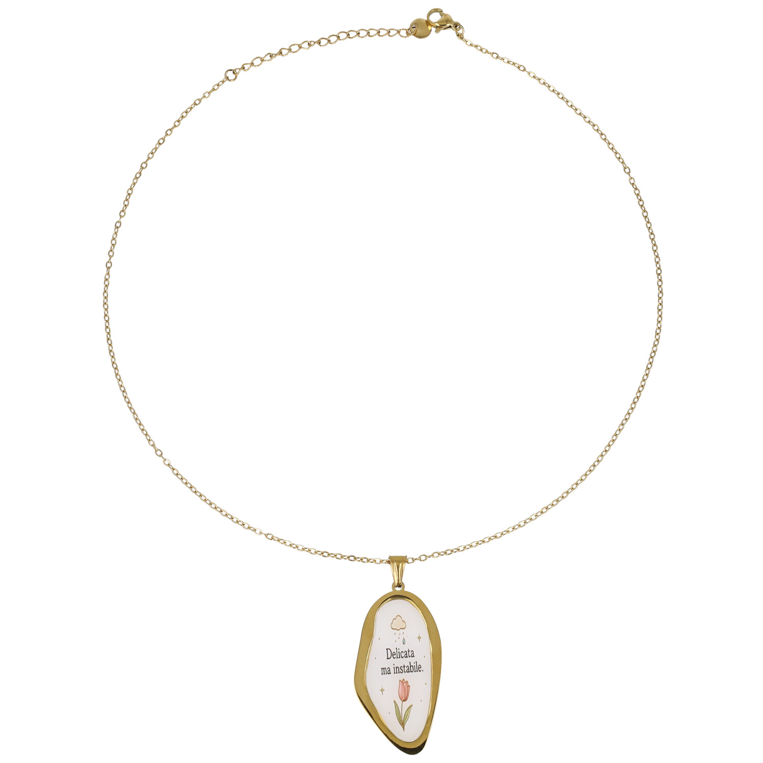 Collana Delicata ma Instabile in Acciaio Dorato