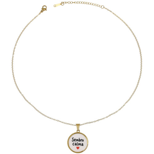 Collana Sembro Calma in Acciaio Dorato