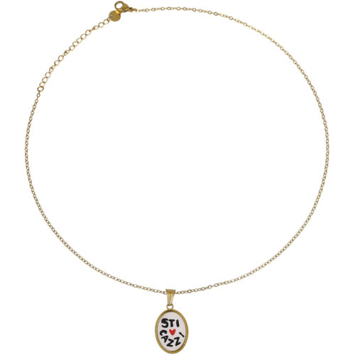 Collana Sti Cazzi in Acciaio Dorato